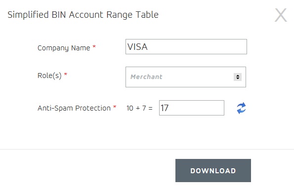 MasterCard binlist download