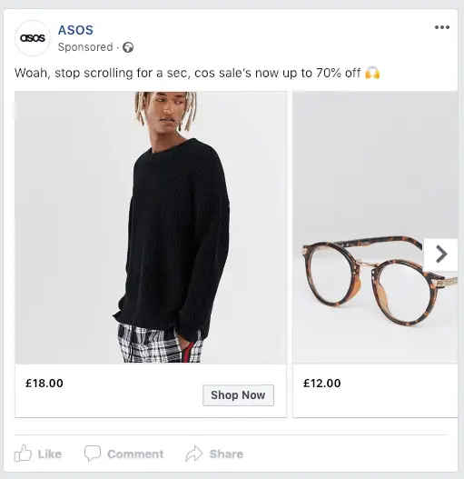 asos ad example