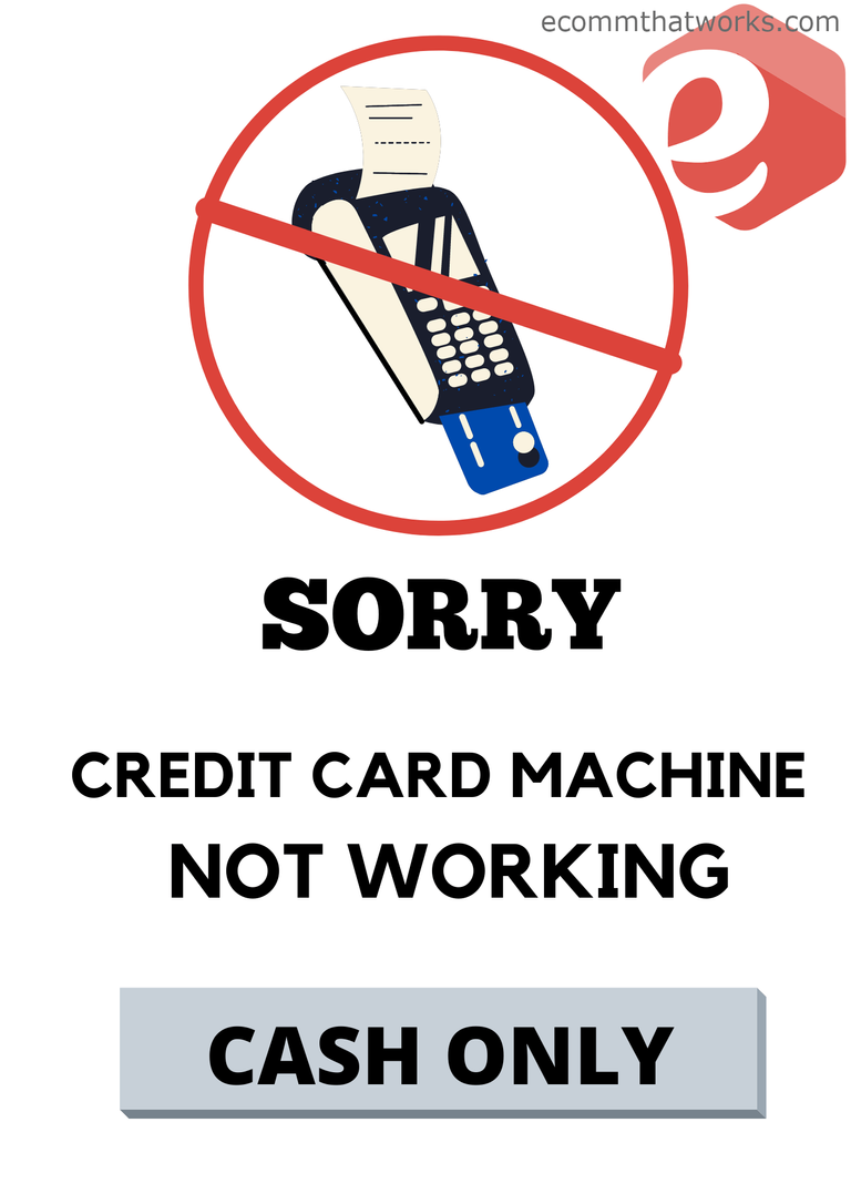 card machine out of order sign version 1 - free downlaod