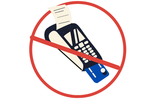 credit card machine out of order sign